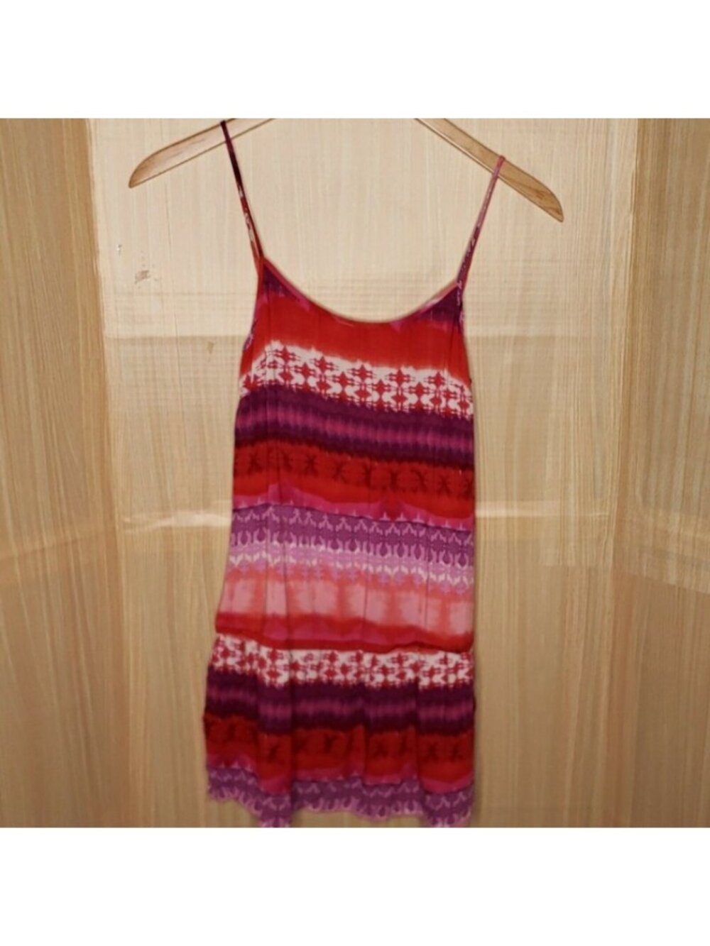 One Clothing Womens Strappy Tie Dye Mini Dress XS